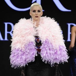 SOLD// NWT Charles & Ron Runway Feather Coat